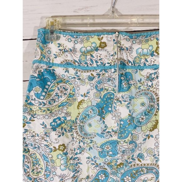 Tracy Evans Skirt Womans Sz 7 Floral Flowers Back Zip Spring Easter A Line - Picture 7 of 8